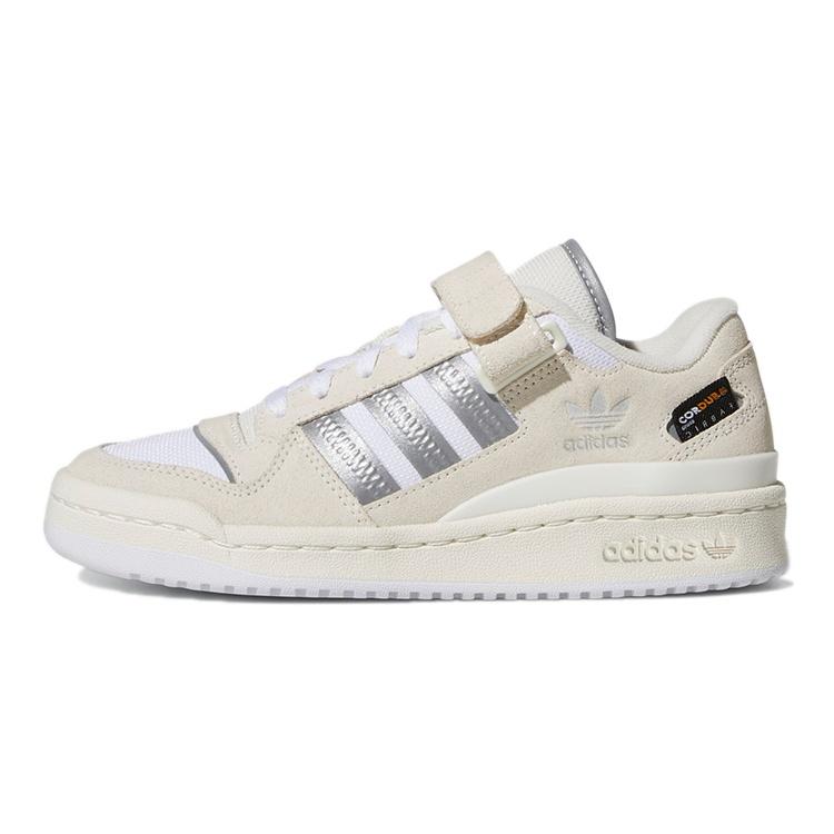 (GS) adidas originals Forum Low J Off White Silver Metallic Kids GY8299 EU 39⅓