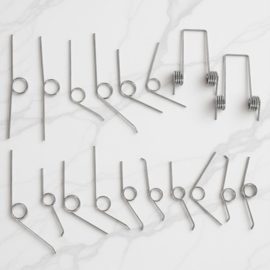 18Pcs Trash Can Lid Torsional Springs Sturdy Metal Replacement Springs for Seamless Opening and Closing Repair