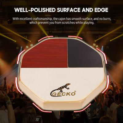 GECKO SD6 Καχόν Χειροτύμπανο Καχόν Τύμπανο Κρουστό Όργανο με Τσάντα Μεταφοράς Φορητό για Ταξίδια