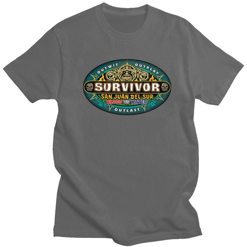 Custom Adventure Game TV Show Survivor Tshirt for Men Short Sleeves Casual T Shirt Cool Tshirt Loose Fit Pure Cotton Tee Gift