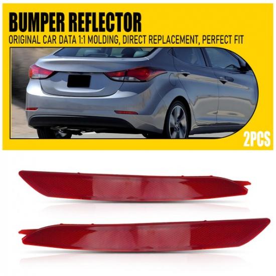 2pcs Bumper Set Reflector For 2014-2016 Hyundai Elantra Rear Left &