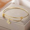 Dawapara Ankh Kreuz Auge des Horus Armband Verstellbar Antiker Ägyptischer Anhänger Schutz Amulett Edelstahl Schmuck