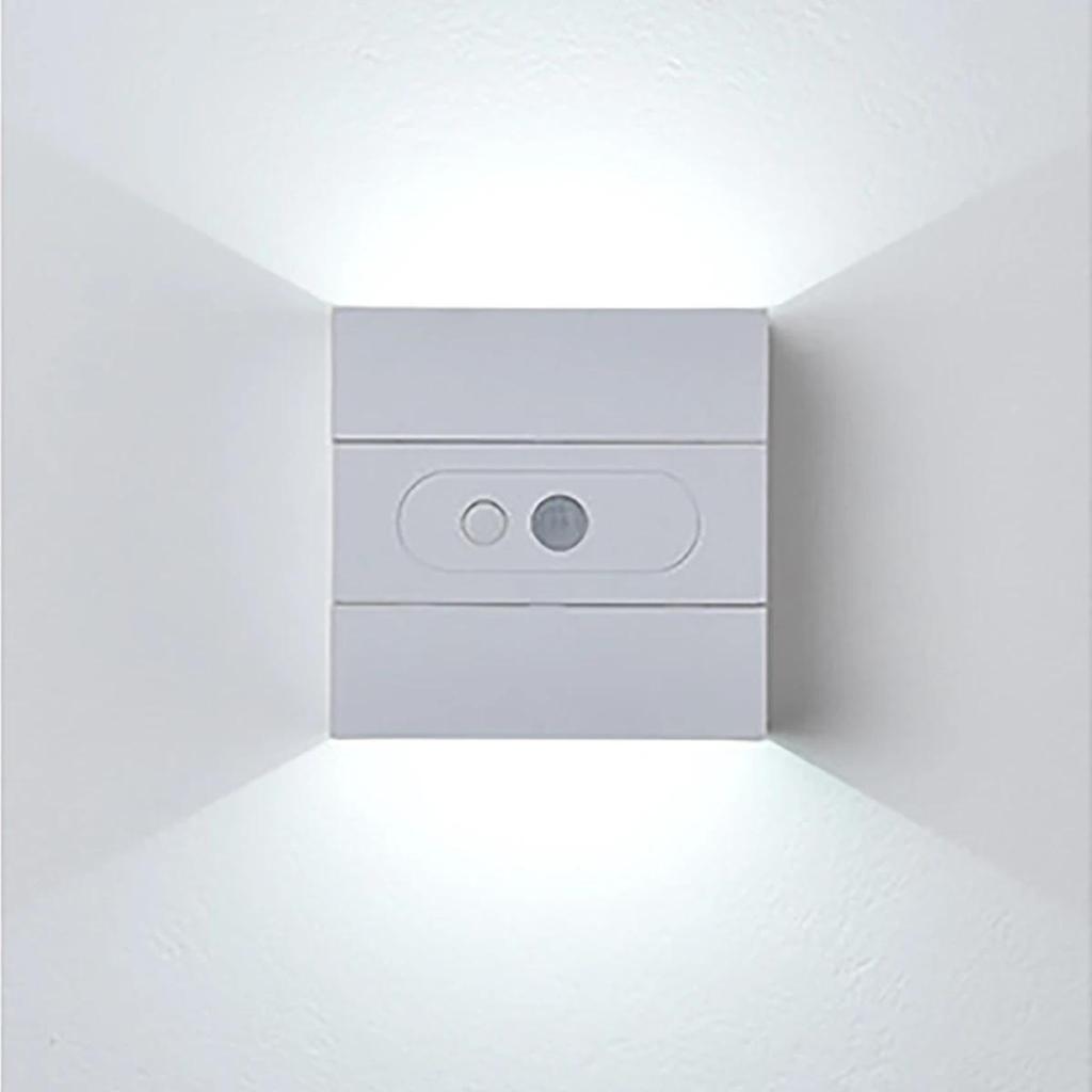 Motion Sensor Usb Rechargeable Led Wall Lamp With Night Dimmable Lamps Indoor Wireless Light Decorative Living Room Up-Down Dual