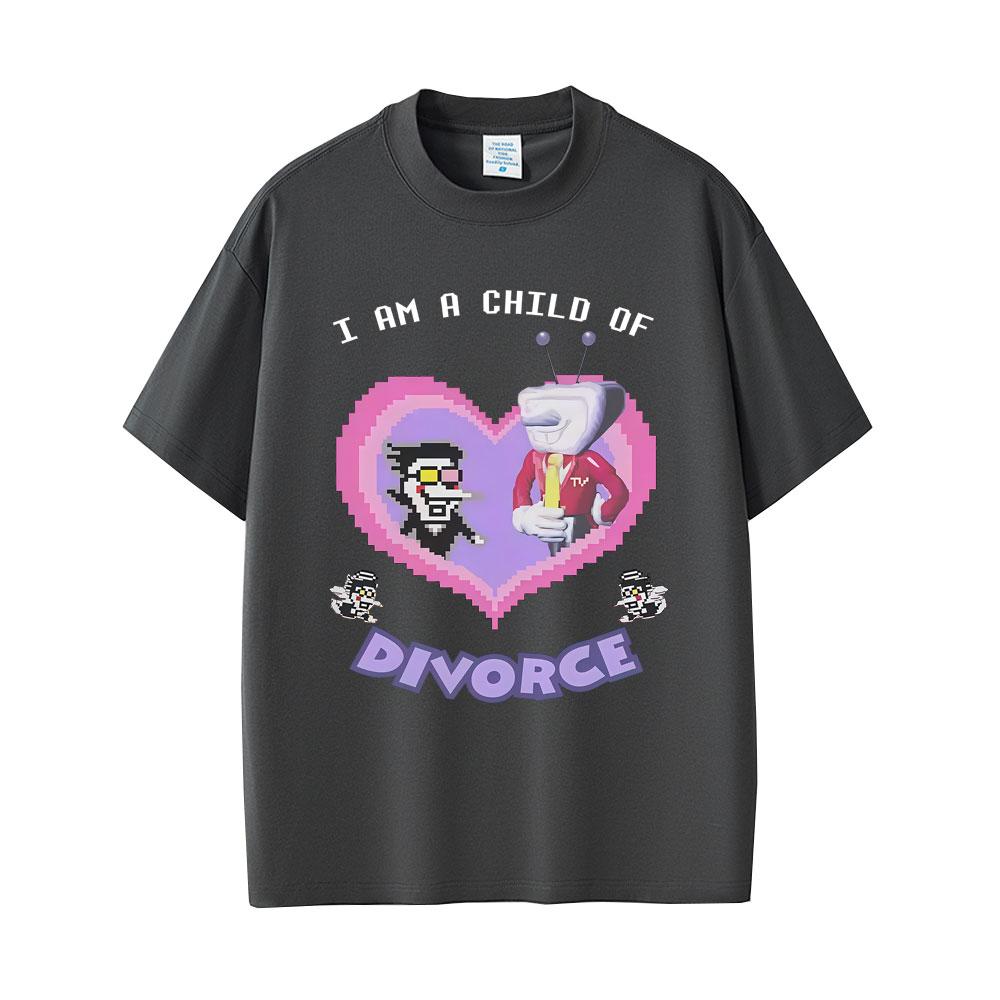 Game Deltarune Spamton and Tenna I Am Child of Divorce Funny Meme Tshirts Unisex Women Casual Cotton Vintage Oversized T Shirts