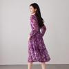 SOFSIL Women's Retro Floral V-Neck Maxi Dress