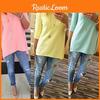 Classic Women's Cotton Shirt With Loose Fit And Medium Sleeves For Casual Outings