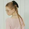 [Worn by Miyao Anna] Asymmetrical Big Ribbon Hairpin _ Black