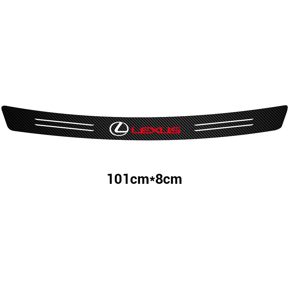 1Pcs Car Styling Rear Bumper Trunk Tail Lip Vinyl Carbon Fiber Stickers For Lexus RX350 GS NX UX RX300 CT200H GX460 ES IS 250 RX IT8