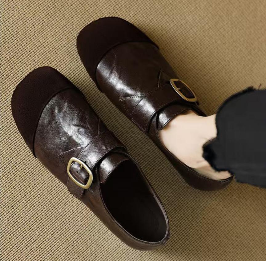 Fashion Luxury Women's Mary Jane Shoes Female New lolita shoes Women Square Toe Flat Cowhide Ladies ballet shoe tabis mocasines mujer