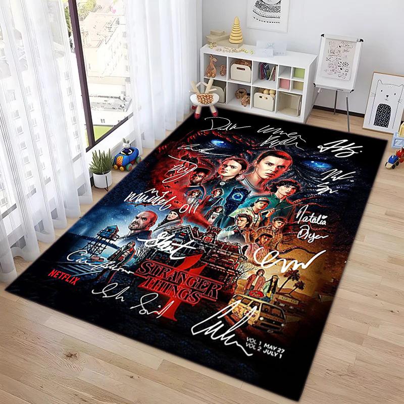 Halloween Horror Horror Theme Stranger Things Carpet Home Living Room Decoration Table and Chairs Anti Slip Door Mat Outdoor Picnic Mat Carpet A21
