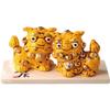 Feng Shui Shisa Gelb x D4 x Seto Hergestellt in Japan Ale-net Figur, B6.6 H5.5cm, Keramik, Ware,