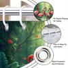1pc Flamingos In Tropical Forest Digital Painting Shower Curtain Lush Natural Scene Design Polyester 70.8x70.8inch with 12 Hooks