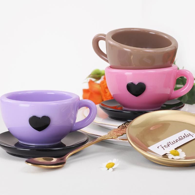 Teetassen Tablett Silikonform mit Griff DIY Herz Kaffeetasse Untertasse UV Harz Epoxidform Kerzenbecher Keramikform Handwerk Gießen