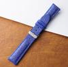 18mm Blue Stingray Leather Watch Galusha Replacement Watch Handmade Watch Strap with Wrist Blue [vinacreations] Strap, Strap, Band, Men's Buckle,