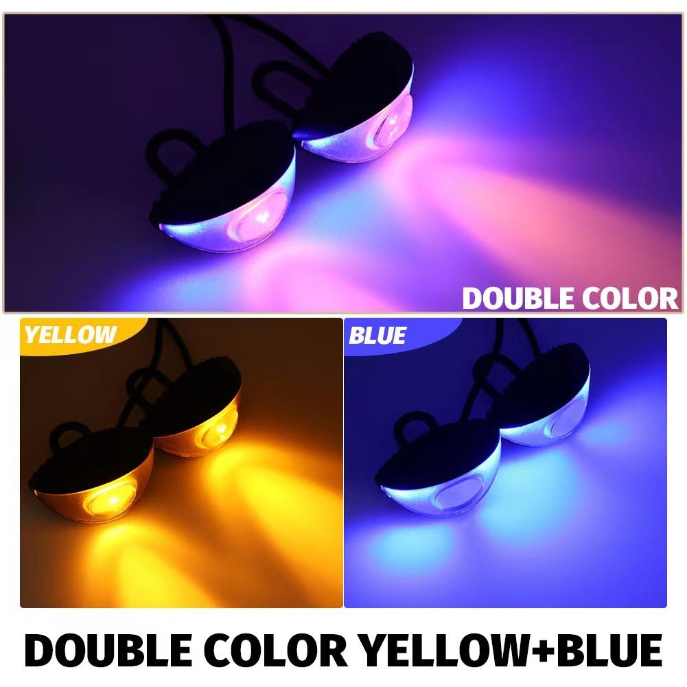 Universal Pair Motorcycle Rearview Mirror LED Eagle Lights Electric Bike Turn Signal Brake Light Headlight Strobe Light