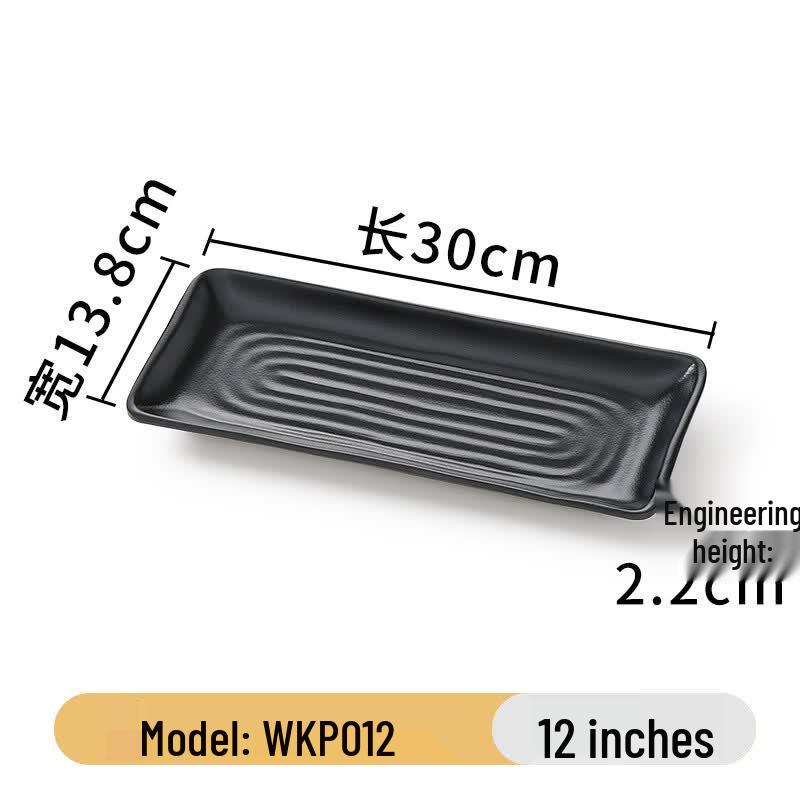 Japanese Style Frosted Melamine Multipurpose Serving Plates - 12 Inch, 10-Pack