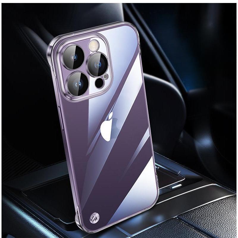 

Подходит для IPhone 16 Гальванизированный ПК Безрамочный Чехол для телефона 15 Прозрачный Apple 14 Поставляется с Пленкой для объектива Полностью закрывающий Жесткий чехол iPhone11