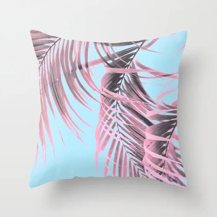 Pink Pattern Pillowcase Office Living Room Home Pillowcase Car Ornaments
