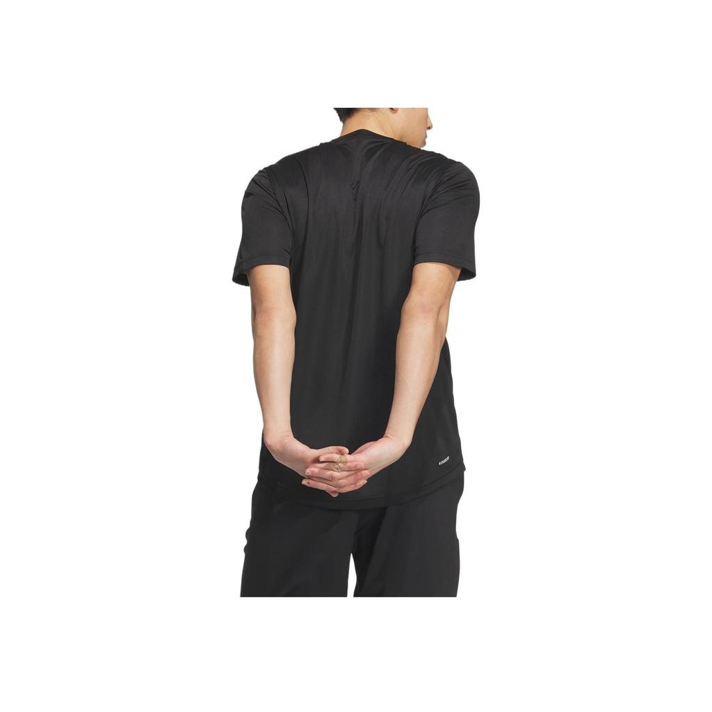 Adidas D2M Plain Skin-Friendly Comfortable Breathable Soft Short Sleeve T-Shirt Men Tops Black KA8338