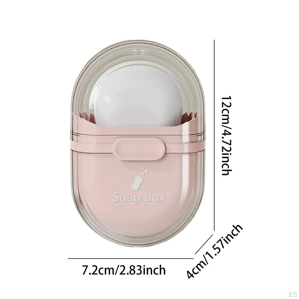 Travel Soap Box Closable Dish Portable Bar Holder, Sealing Case with Lid for Holiday,