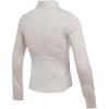 adidas Slim Knit Stand Collar Zip Up Logo Sports Jacket Women Gray KF2665