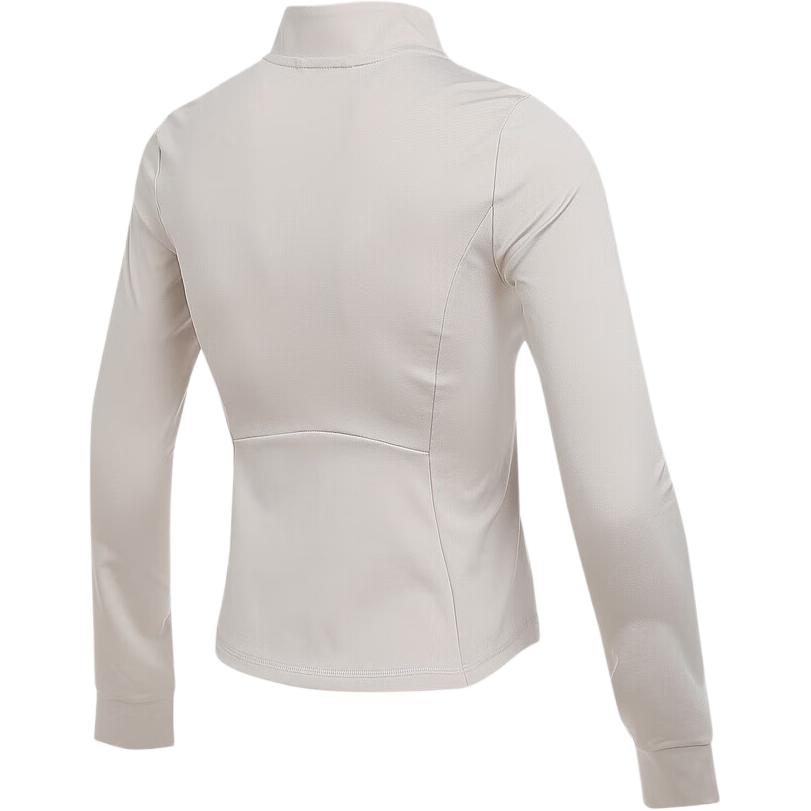 adidas Slim Knit Stand Collar Zip Up Logo Sports Jacket Women Gray KF2665