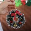 2pcs Artificial Hanging Ornament Exquisite Candle Holder Christmas Wreath Pendant  Photography Props