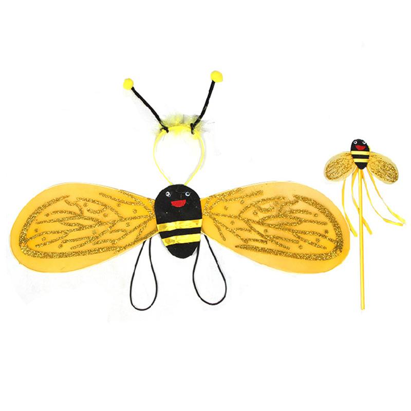 Womens Girls Angel Fairy Bumblebee Ladybird Ladybug Costume Wings headband wing