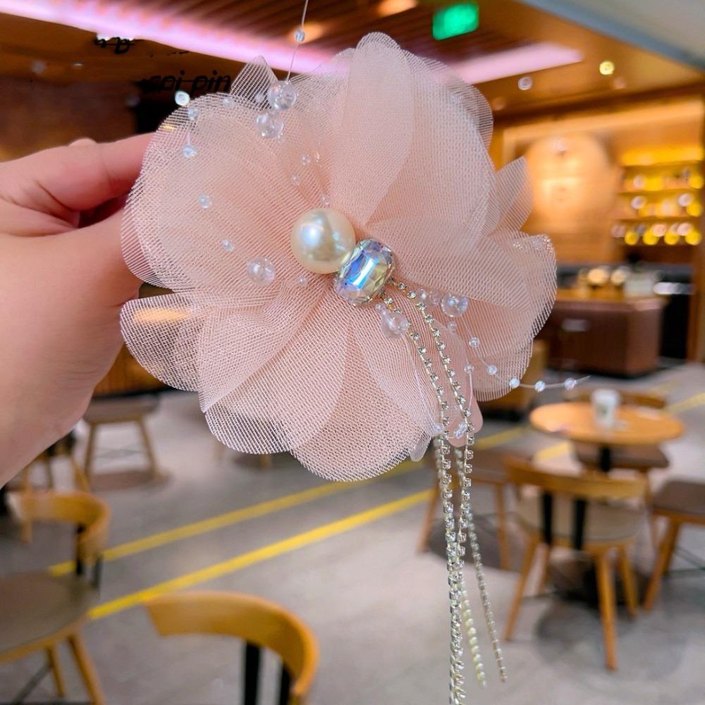 Tassel Grasping Clip Flower Pearls Crab Hair Clips Shark Clip  for Women Girls Hair Accessories