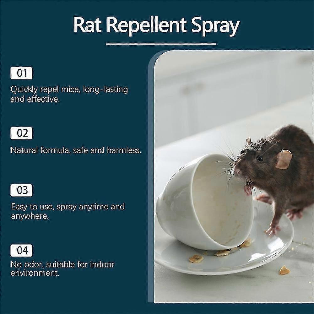Natural Mouse Repellent Spray for Home & Car Use - Strong Rodent Deterrent Spray Available In 1, 2, or 3 Pack Options