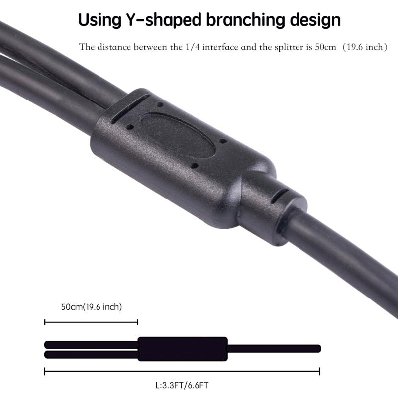 TRS 1/4 Inch To XLR Cable XLR 3-Pin Male To Dual Quarter Inch Male XLR To Jack 6.35mm TRS Signal Interconnect Cord