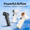 Tragbarer Mini-Handventilator mit LED-Anzeige Halbleiterkühlung 120 Geschwindigkeiten USB-wiederaufladbarer Akku Outdoor-Ventilator