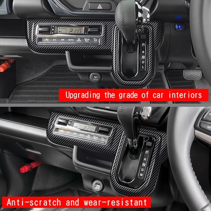 For SUZUKI Hustler -2024 ABS black air conditions outlet switch panle Central control gear shift panle Interior Accessories