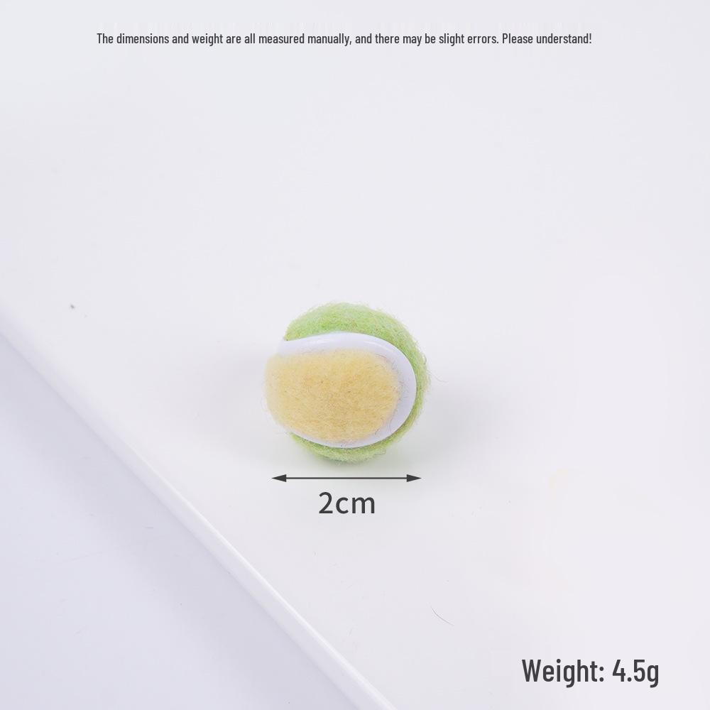 2cm Mini Tennis Ball Toy Keyring Backpack Pendant & Earrings Souvenir