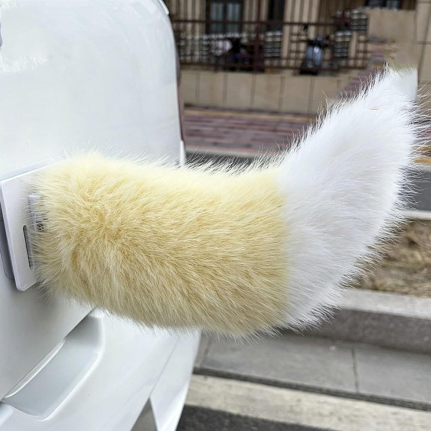 Пульт Дистанционного Управления Электромобиль Хвост, Пушистый Хвост Украшение Машины, Перезаряжаемое Плюшевое Животное Движущийся Хвост, Самоклеящийся Электрический Хвост Животного Декор Машины жёлтый