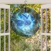 Magic Owl Wind Chime Hanging Rotating Wind Sculpture for Outdoor Garden Yard Decor Art Ornament