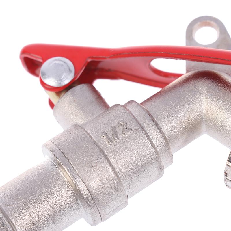 1Pc Garden Hose Faucet With Lock Water Tank Connector Replacement Tools 1/2 Inch 3/4 Inch Zinc Alloy Thread Lockable Faucet