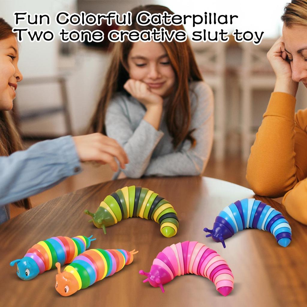 Stackable Caterpillar Toy for Toddlers Educational Segment Puzzle Early Learning Plastic Material for Children Playroom Nursery