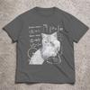 Unisexs Casual Math Cats Graphic TShirt Summer Short Sleeve Round Neck Top Cat Meme Design Fun Print Tee Y2k TShirt