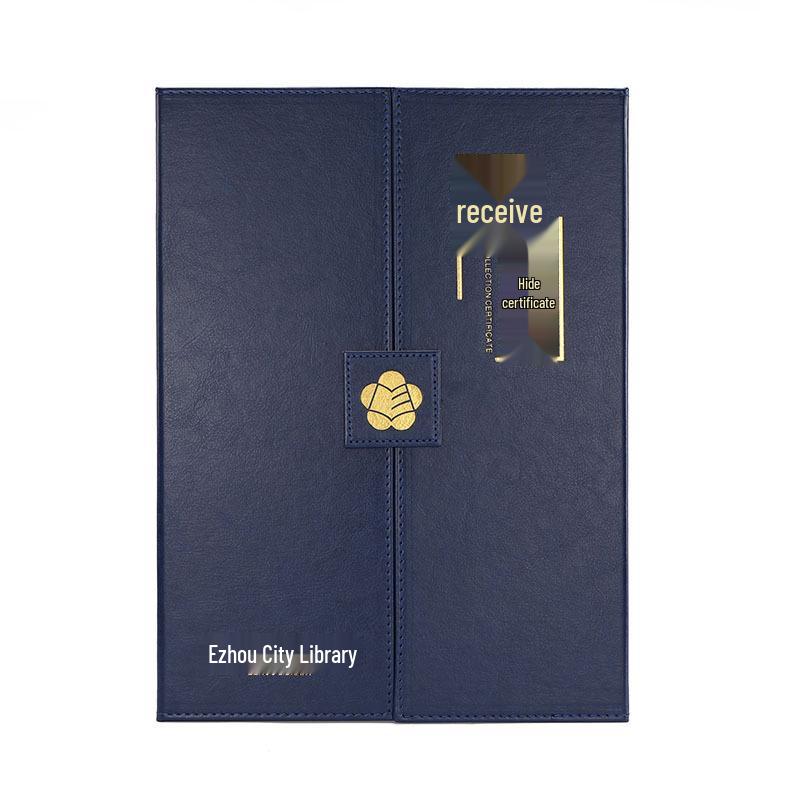 European Leather & Paper Tri-Fold Certificate Holder for Honors, Graduation, Awards & Appointments