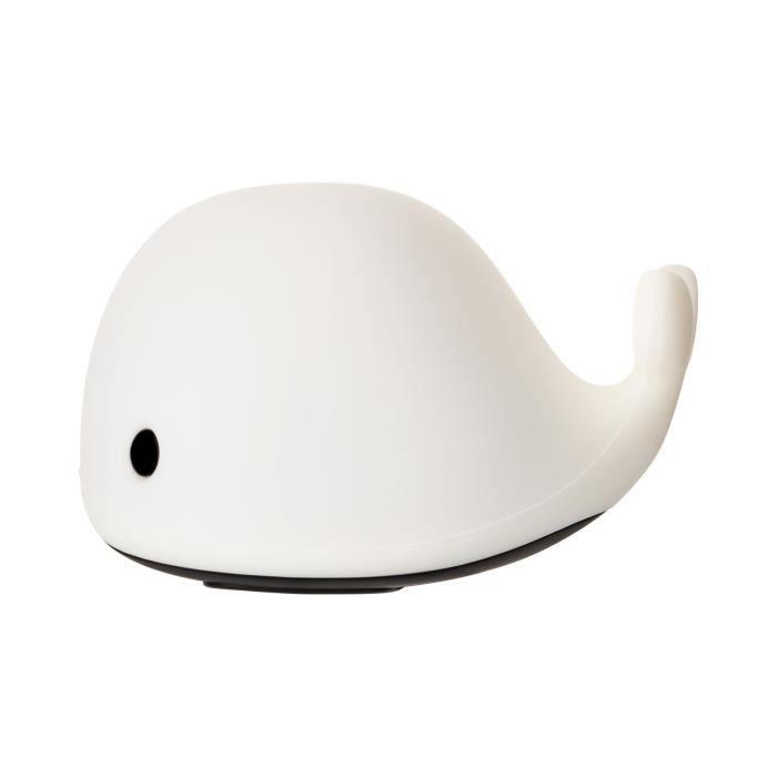 Veilleuse silicone Pauleen Night Whale USB - blanc - 2,5W/5V