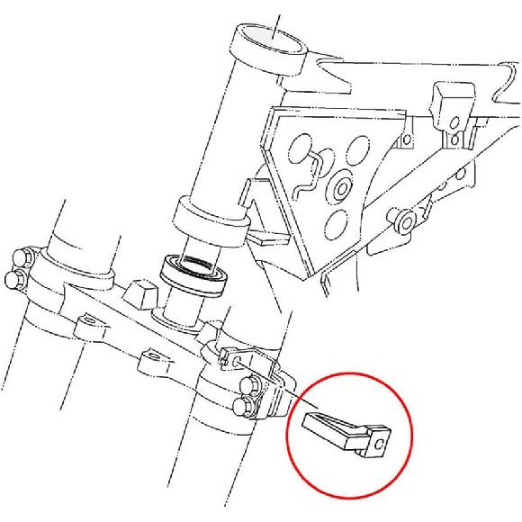 LIRU Motorcycle Front Brake Hose Cable Clamp Aluminum Line Guide Holder Black for Yamaha YZ250F 1994-1996, YZ250F 2000-2003, YZ80 1993-2001, YZ85