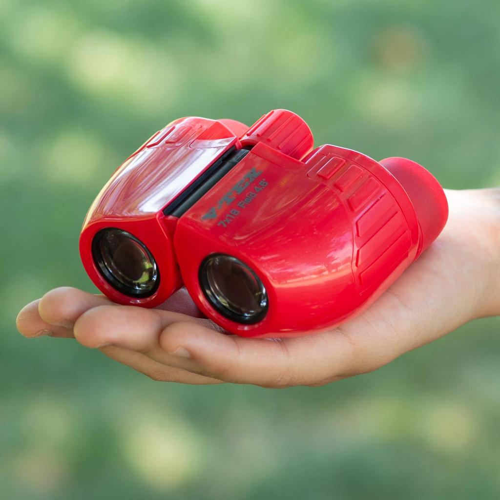 KENKO 7x18 Porro Prism 7x 18mm V-TEX Binoculars, Magnification, Aperture, Red, VT-0718RD