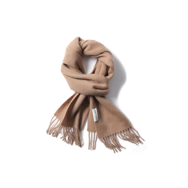 White Project VIRGIN WOOL 100 MUFFLER_BEIGE