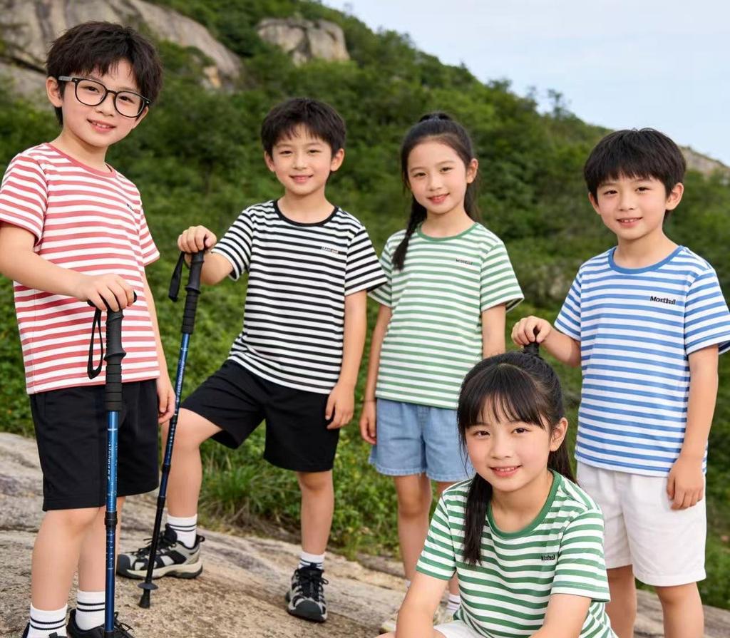 2026 Kids' Classic Summer Short Sleeve Striped Cotton T-Shirt