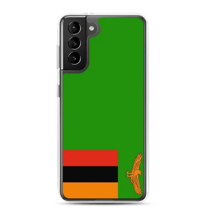 Coque Téléphone Drapeau Zambie - Samsung Galaxy S21 Ultra