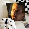 Actor Brad Pitt Pillow Case Fashion Square Pillowcase Bedroom Sofa Room Ins Decoration Leisure