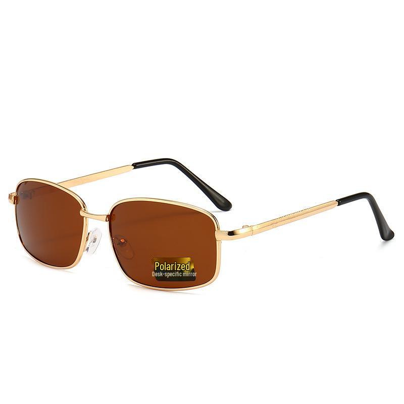 Men's Square Foldable Color-Changing Polarized Sunglasses with UV Protection for Driving and Fishing