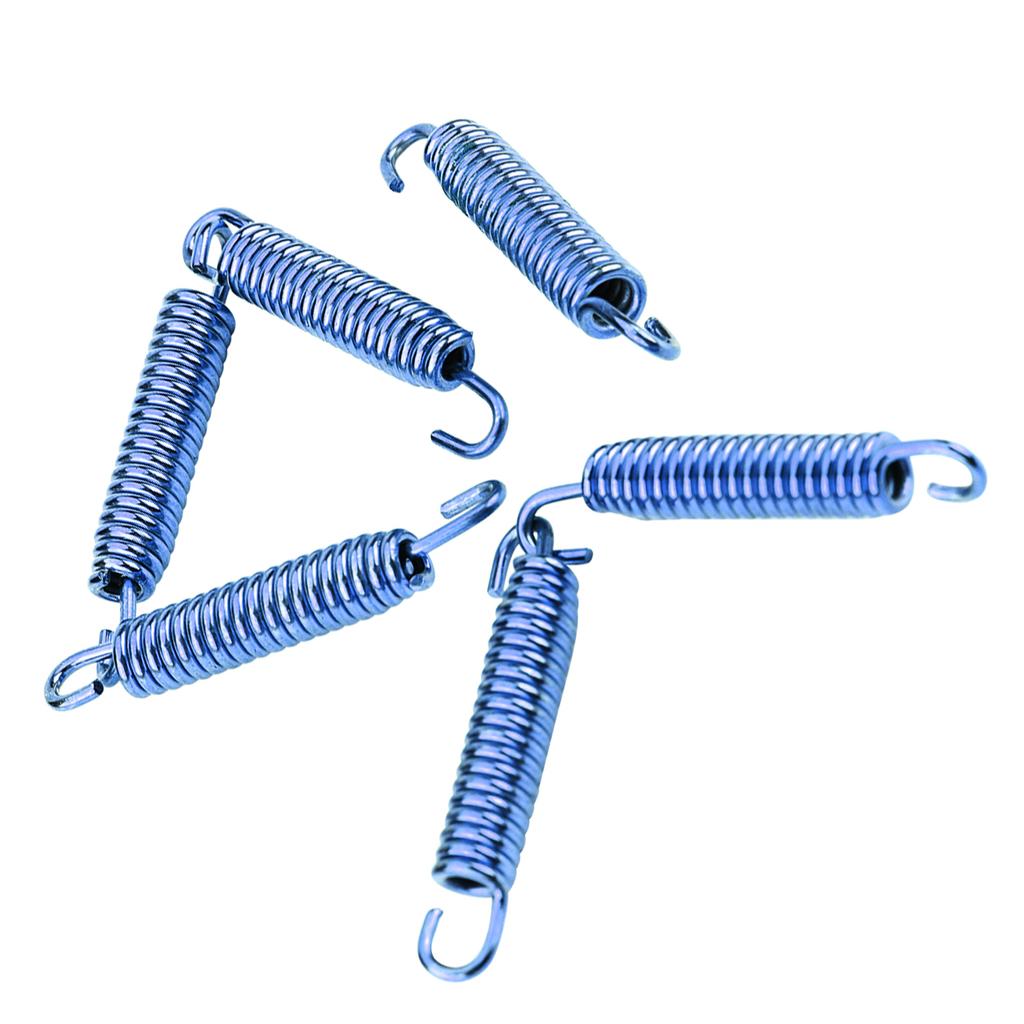 6pcs Stainless Steel Muffler Exhaust Pipe Spring Hooks for Motorcycle Scooter ATV Blue