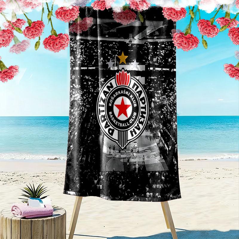 Partizan Poster Druck Strandtuch, Großes Weiches Schnelltrocknendes Handtuch für Strand Camping Schwimmen